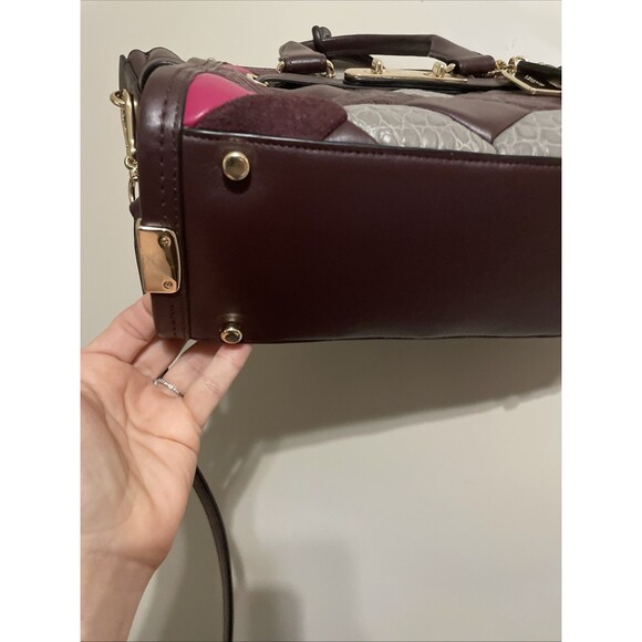 EUC COACH Swagger 27 Animal Print Mix Quilt Leather Crossbody Satchel - Picture 3 of 15